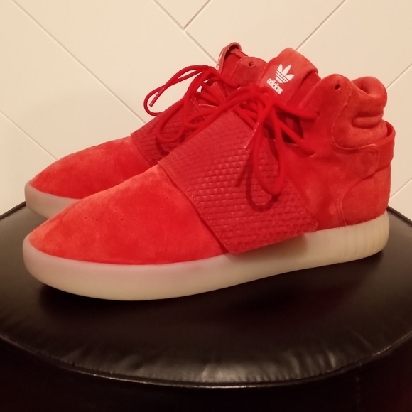 Like New Adidas Tubular Invader Strap "Red" Sz.8.5 - Picture 1 of 12